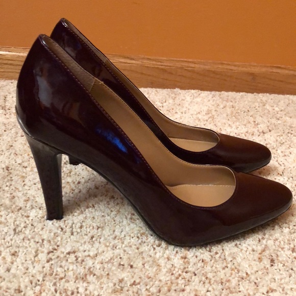 calvin klein gayle patent pumps